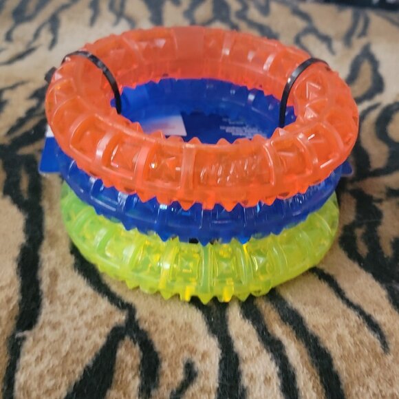 Nerf Dog Chew Rings Toy 3 pack Puppy New! - Picture 3 of 3